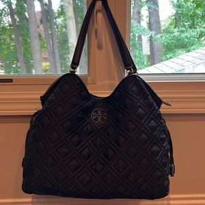 Tory Burch black tote/diaper bag